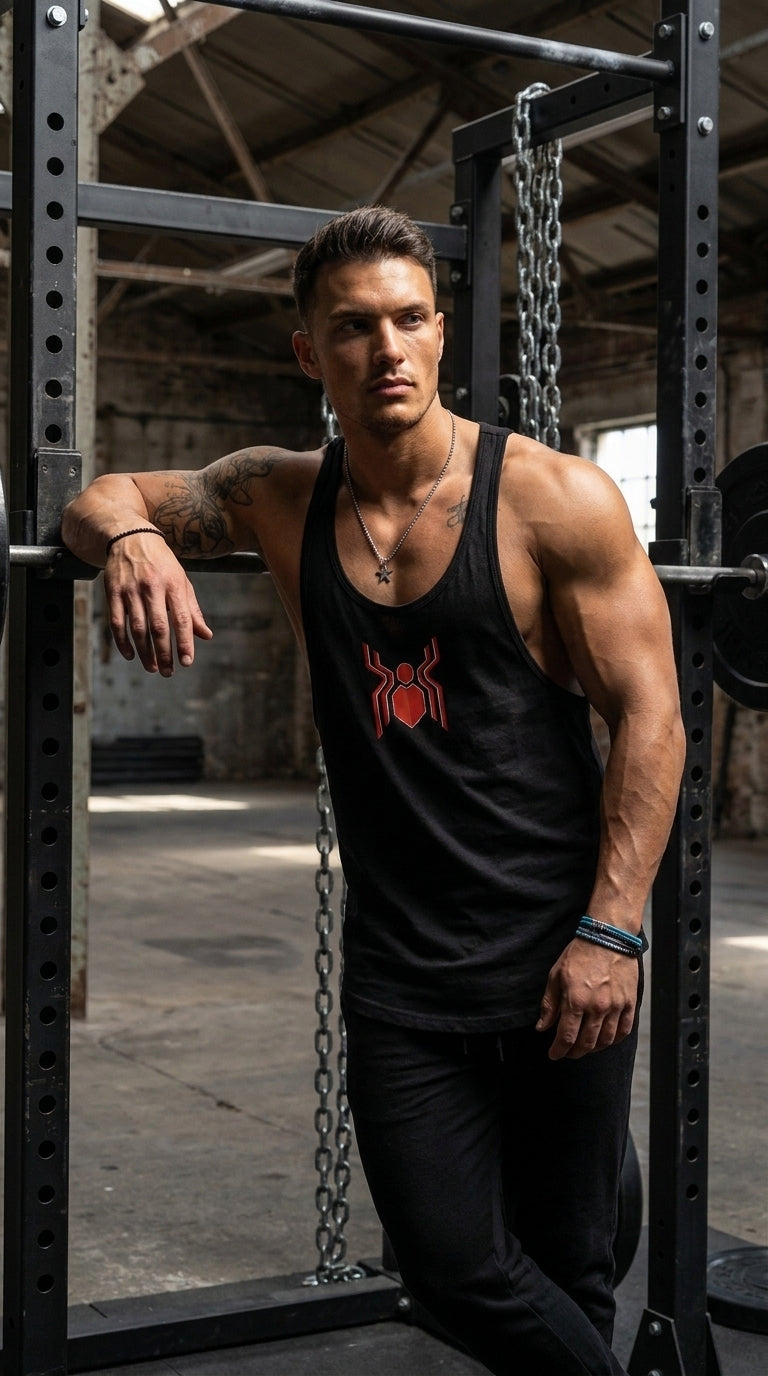 The Vigilante Acid-Wash Gym Tank