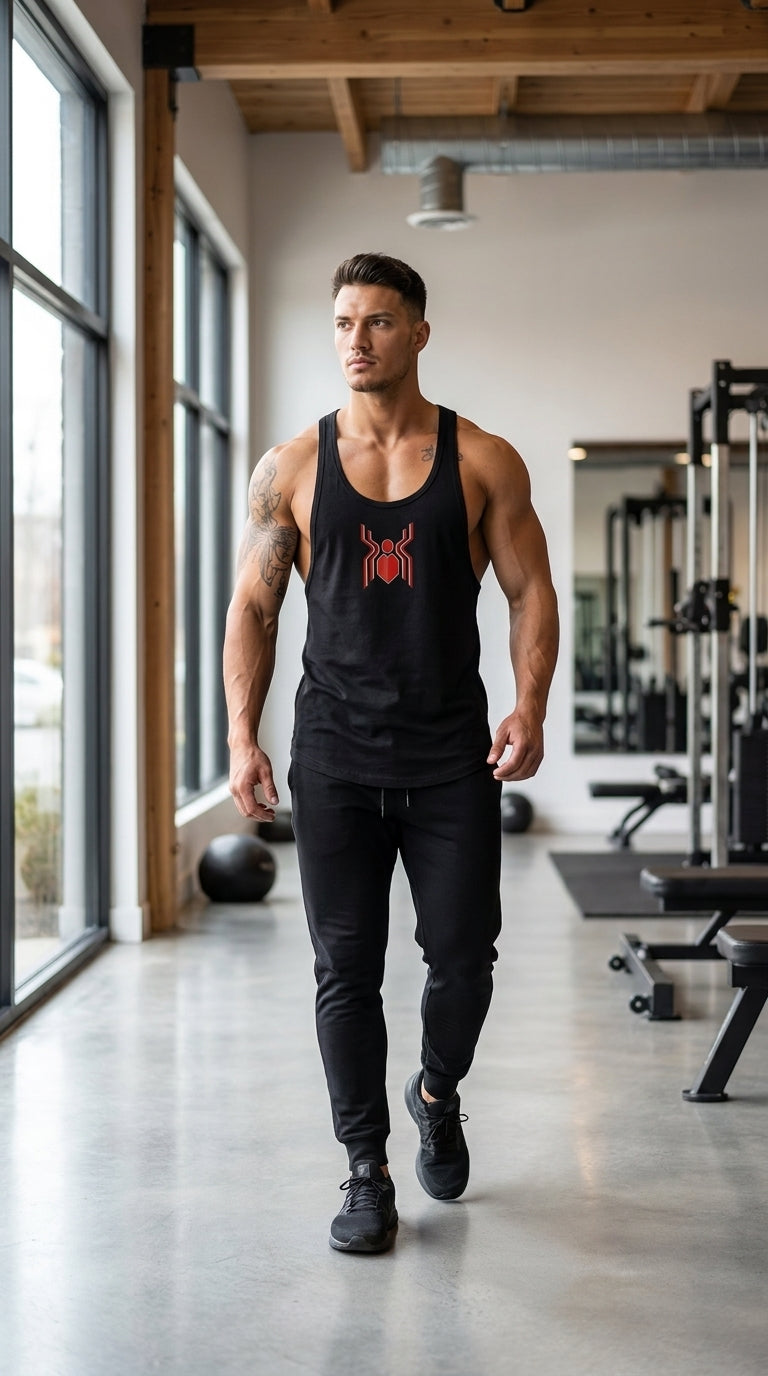 The Vigilante Acid-Wash Gym Tank
