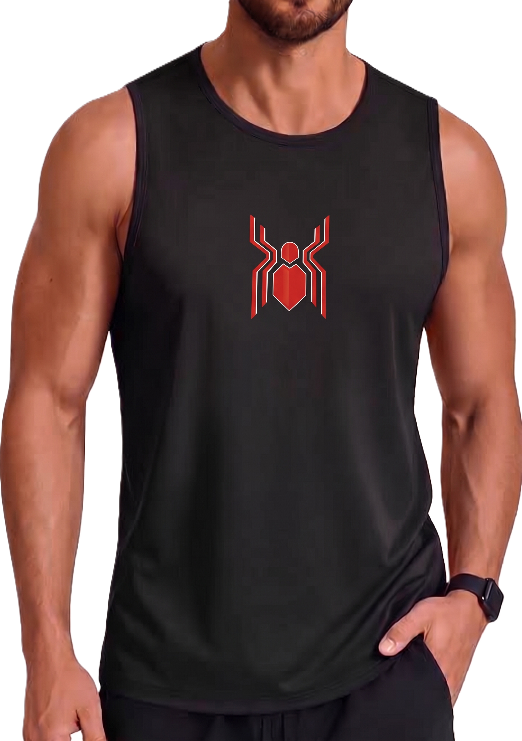 The Vigilante Acid-Wash Gym Tank